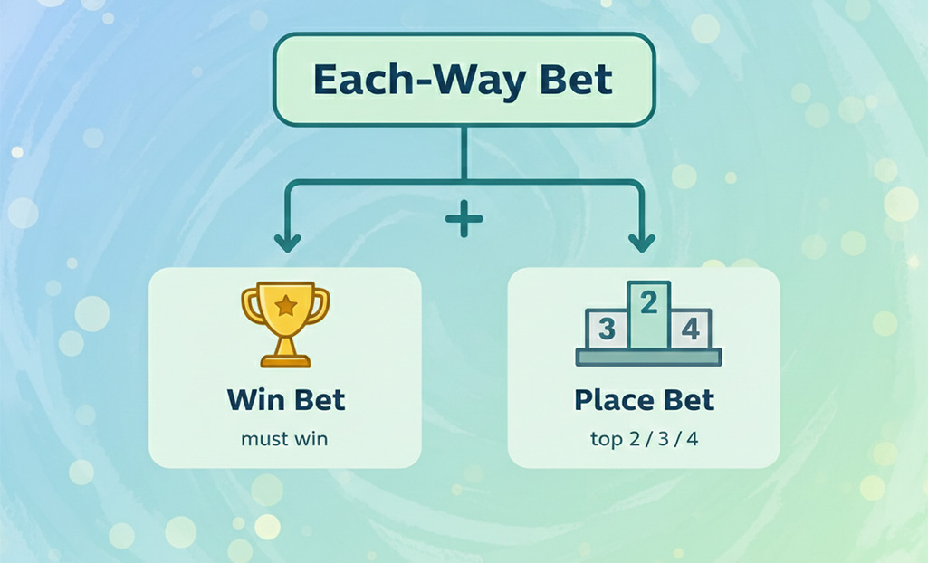 Each-way betting explained: win and place bet example