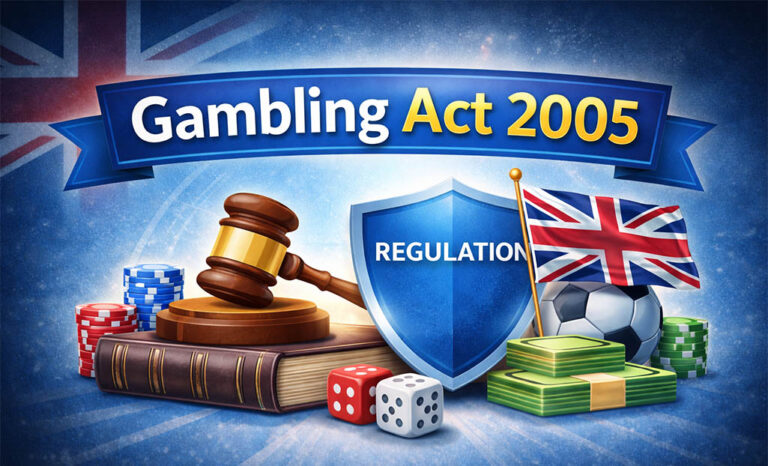 Illustration representing the Gambling Act 2005 and how UK betting is regulated and protected