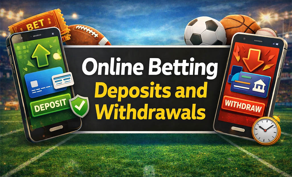Online betting deposits and withdrawals guide showing secure payment methods at US sportsbooks