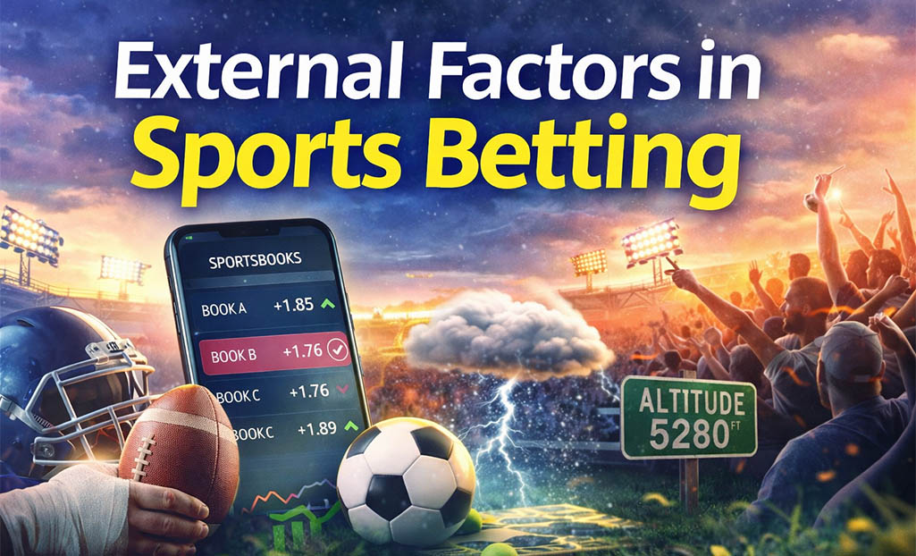 External factors in sports betting including injuries, weather conditions and home field advantage