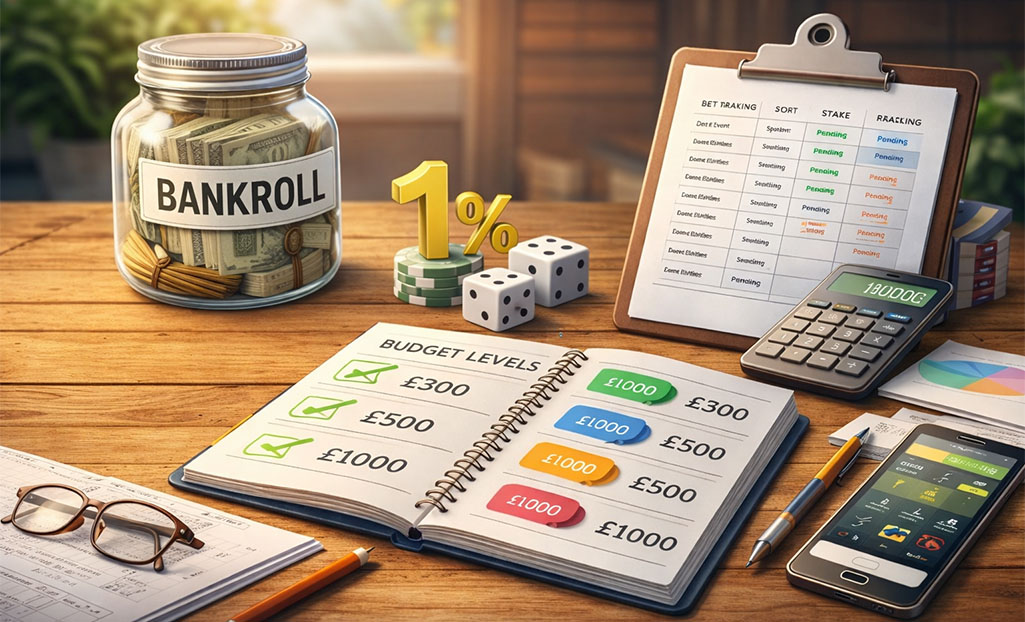 Bankroll and Unit Betting strategy showing bankroll management and 1–5% unit staking