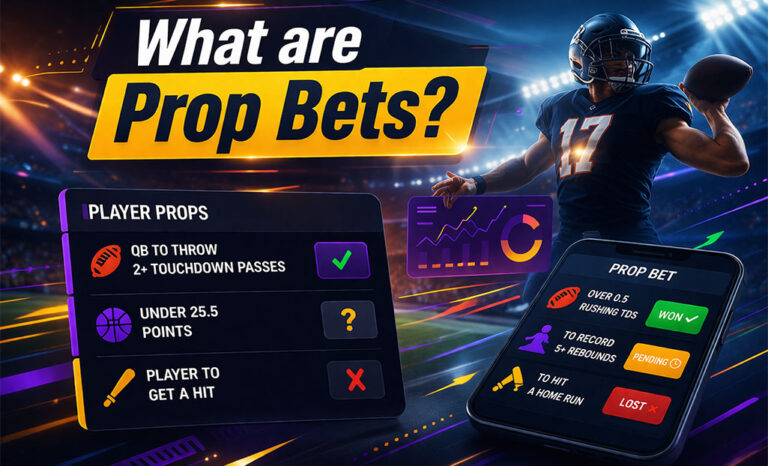 What are prop bets in sports betting infographic showing player and game prop bets