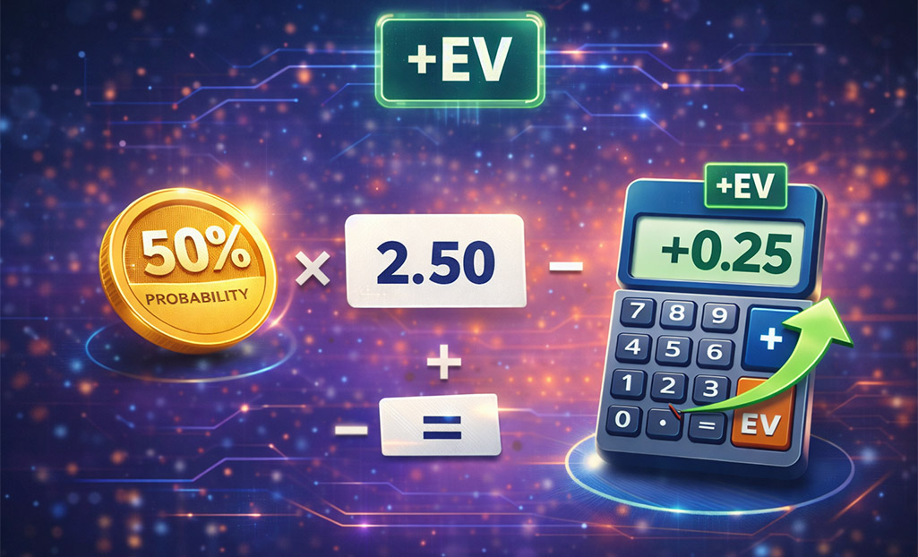 Value betting explained with odds, probability and expected value calculation
