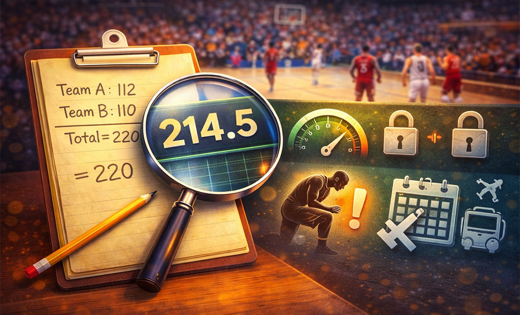 Over under betting analysis showing total line difference and game context factors