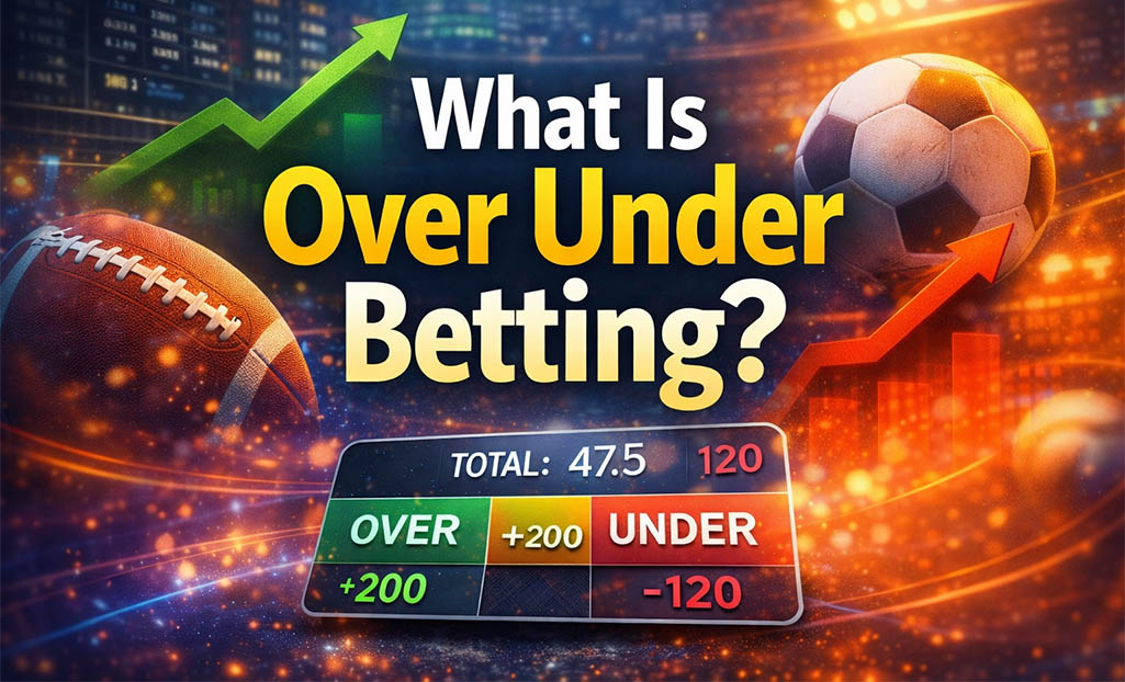 What is over under betting illustration with totals and betting line example