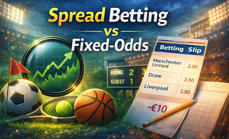 Spread betting vs fixed odds comparison UK showing risk and outcomes