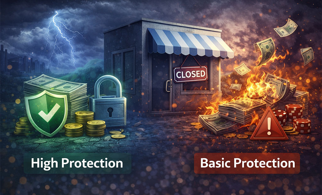 UK Gambling Commission fund protection example: high vs basic protection