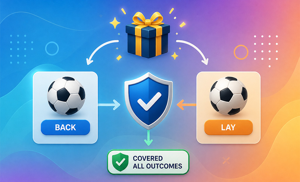 Value betting vs matched betting example showing back and lay strategy covering all outcomes